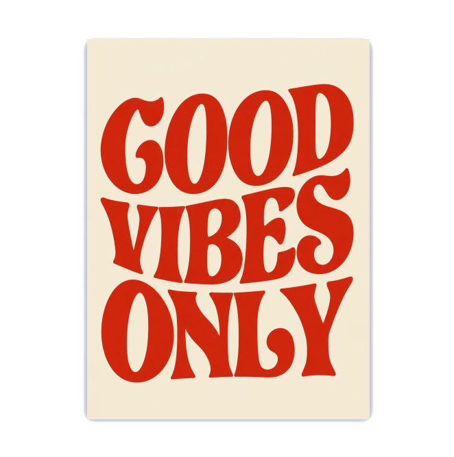 Placa decorativa - Good Vibes